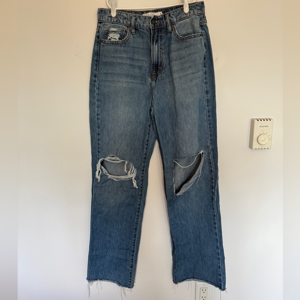 Classic Blue Distressed Women Jeans
